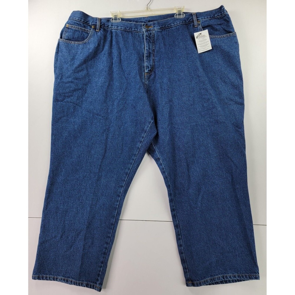 Womens Roamans Jeans Womens 32W Petite Midwash Elastic Waist Classic Fit Pockets